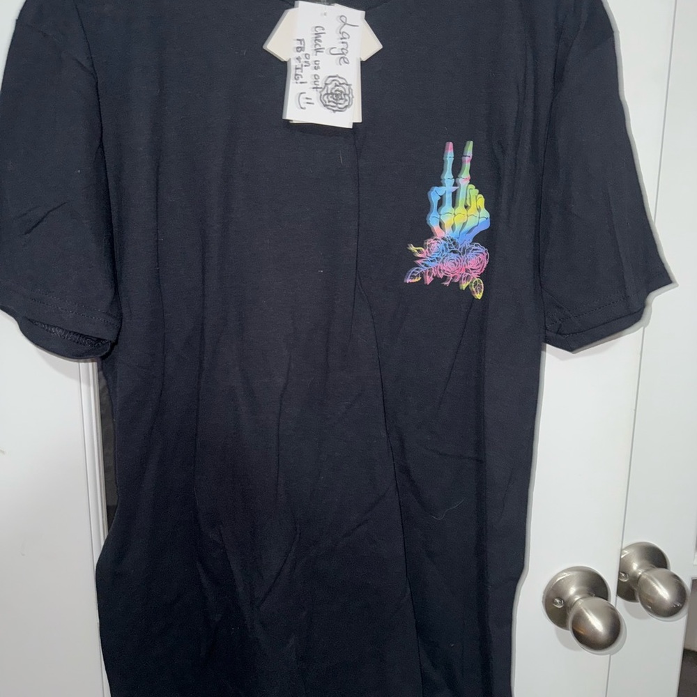 Comfort Colors Black Tee with Colorful Graphic